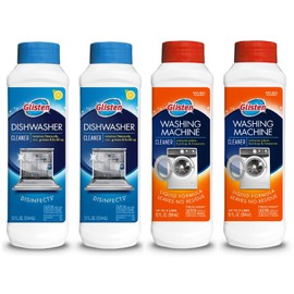 Glisten Dishwasher Magic Machine Cleaner and Disinfectant 2-Pack and Washer Magic Washing Machine Cleaner and Deodorizer 2-Pack