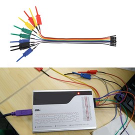 Create idea Pack of 10 Logic Analyzer Test Hook Clip Grabber Jumper Wires and Interface Pins SOIC IC Test Hook Clip for Precise Circuit Tests Power Supply Tests