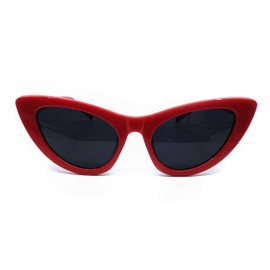 O2 Eyewear 8250 Clout Goggles Cat Eye Vintage Mod Style Retro Kurt Cobain Sunglasses (RED, 50)