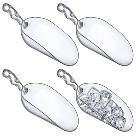 Amazing Abby - Elsa - 24-Ounce Plastic Ice Scoops (Set of 4), Plastic Utility Scoops, BPA-Free, Food-Grade, Shatter-Proof, Good for Kitchen and Restaurant, Perfect for Home and Commercial Use