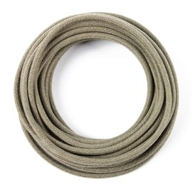 32.8ft Fabric Cloth Covered Round Wire,PRUNLLA Vintage 18/2 Industrial Electrical Lamp Cord, 18-Gauge Antique Style for Retro Lamp, DIY Projects (Dark green and White)