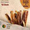 chew-e&tasty Braided Collagen Chews for Dogs (12 Inch, 5 Pack),
