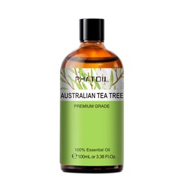 Australian Tea Tree 3.38fl.oz Essential Oil, PHATOIL Pure Aromatherapy Oils for Diffuser, Humidifier, Perfect for DIY Soap, Candle, Bath Bombs Making(100ml)