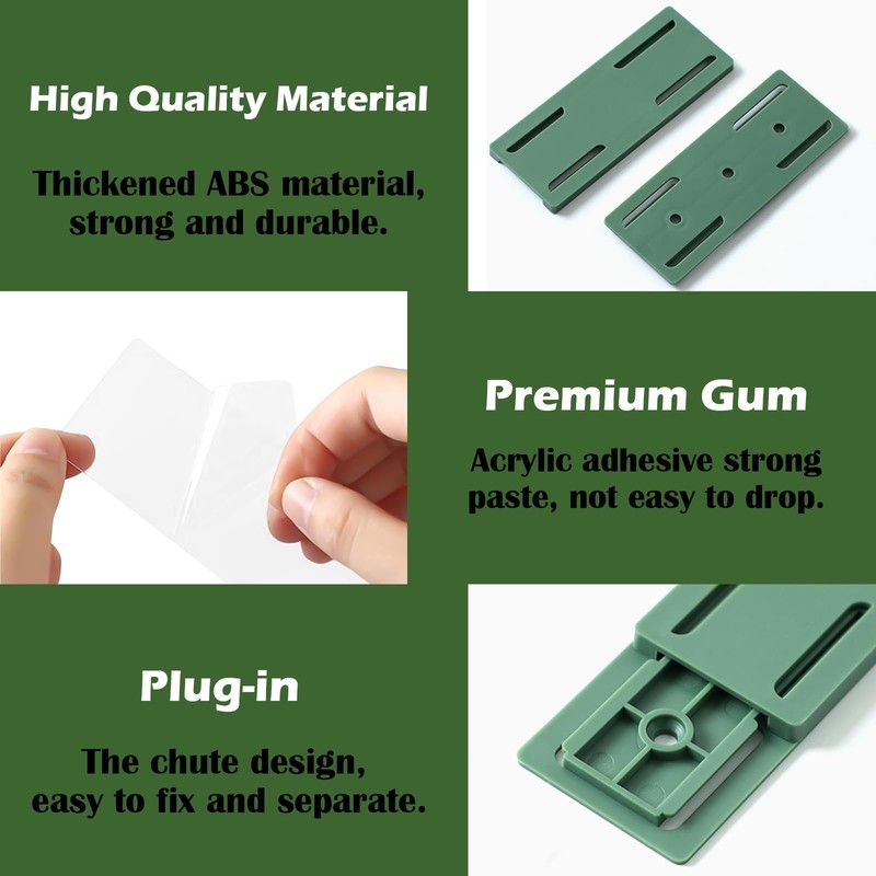 LIOUCBD 4 Pcs Power Strip Wall Mount, Self-Adhesive Punch-Free Socket