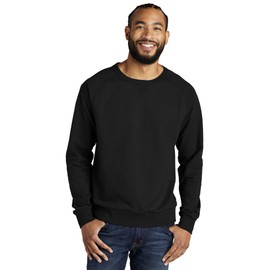Allmade Unisex Organic French Terry Crewneck Sweatshirt, Deep Black, Medium