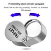 OUDQFCJ Folding Magnifier for Gemstones Diamonds Jewellery Stamps Coins Antiques