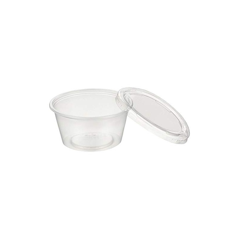 VEPATIM 100 Dressing Cups Sauce Cups 125 ml Transparent with