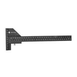 Multifunction Woodworking Ruler Aluminum Alloy T Shaped Black Measuring Marking Auxiliary Tool for Carpentry
