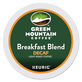 Green Mountain Coffee Decaf Breakfast Blend (Light Roast Coffee), K-Cup Portion Pack for Keurig K-Cup Brewers (Pack of 24)