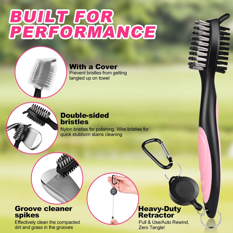 Wynaura 17 Pcs Golf Accessories Kit, Includes Cleaner Brush, Towel,