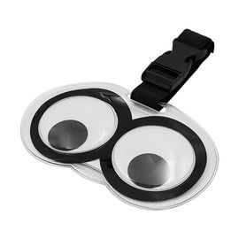 Namvo 3 Pieces Cartoon Collareyes Luggage Tags Travel Accessories PVC Plastic Funny Googly Eyes Luggage Tags with Elastic Strap Suitcase Tags Suitcase Tags Luggage