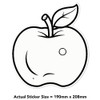 Large 210mm 'Apple' Permanent Sticker Decal for Cars/Windows/Bins/Walls etc (DW00092286)