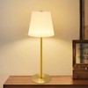 Cordless Table Lamp Rechargeable Gold,1 Pack Fabric Shade 5200mAH Battery
