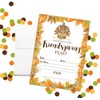 Watercolor Turkey Friendsgiving Feast Invitations, 20 5"x7" Fill In Cards