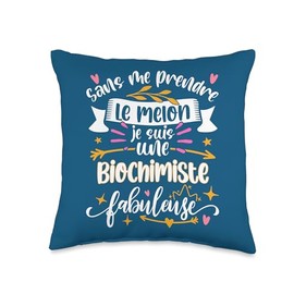 Idee Cadeau Original Pour Biochimiste Clinique Une Biochimiste Fabuleuse Femme drole Biochimie Chimiste Throw Pillow, 16x16, Multicolor