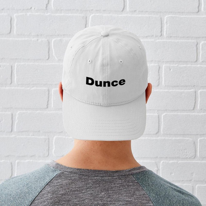 CafePress Dunce Cap Unique Adjustable Baseball Hat White