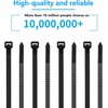 Eletoo 8 Inch white Zip Ties (1200 Pack), 35 LBS