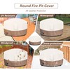 Alickwang Fire Pit Cover Round 50 Inch Waterproof,Outdoor Heavy Duty