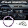 Kewucn Bling Crystal Double Rhinestone Car Engine Start Decoration Ring,