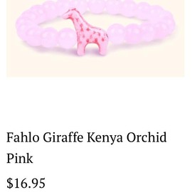 Fahlo Giraffe Animal Tracking Bracelet Multiple colors - Size: Fahlo Giraffe Kenya Orchid Pink