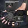 ihuan Ventilated Fitness Gloves with Wrist Strap Support for Men