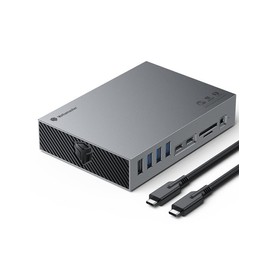 Yottamaster 40Gbps USB C Docking Station Compatible with Thunderbolt 3, 15 in 1 USB C Dock for Dual Monitor, DisplayPort, 60W PD, S/PDIF, Audio, 6 USB Ports, Ethernet, SD/TF Card Reader [DS06G]