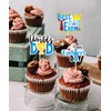 CAVLA 36 Pieces Cupcake Toppers for Father's Day Best Dad
