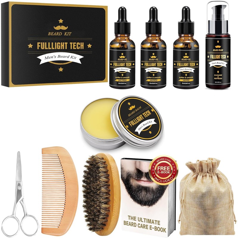 FullLight Tech Kit para Barba 60ml y 3x20ml Aceite -