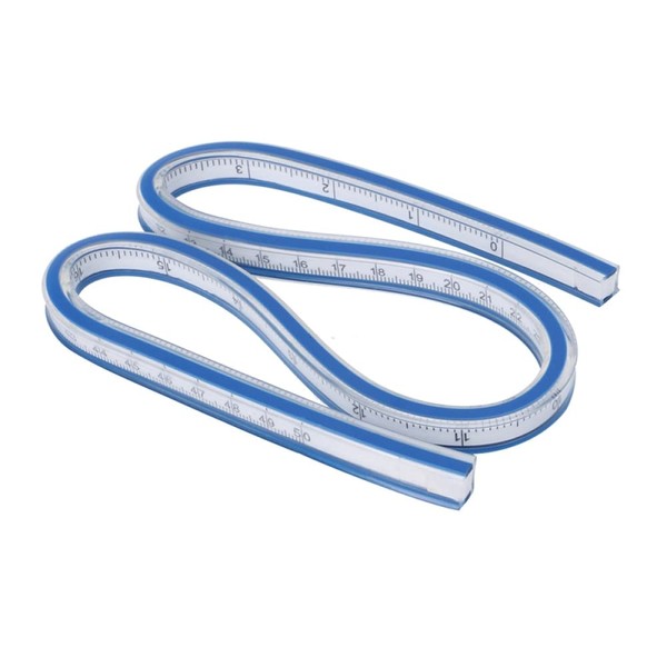 Flexible Measuring Ruler, Double Sided Flexible Vinyl Curve Ruler for