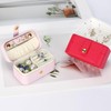 KUKUVR Small Travel Jewelry Box, Mini Jewelry Holder for Multiple