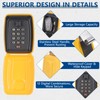 Piclafe Car Window Punch Button Lock Box, Yellow Portable Car