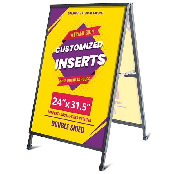 A Frame Sign Sandwich Board 24x31.5 Inch, Portable Frame No