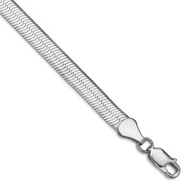 JewelryWeb 925 Sterling Silver Rhodium Plated 5.25mm Magic Herringbone Chain Bracelet 8 Inch Link-Bracelet for Women and Men