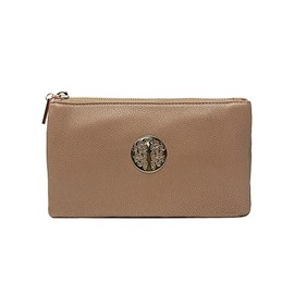 Women's Long & Son By Eye Small Clutch, Wristlet, Shoulder,Cross-Body Bags 3141 (Khaki)