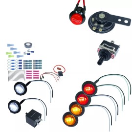 MCSADVENTURES Universal Toggle Switch Turn Signal Light Kit With Horn Button For SXS ATV UTV