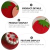 Hemoton Pot Holders Cloth Trivets Strawberry Shaped Cotton Thread Kitchen