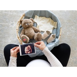My Baby’s Heartbeat Bear Recordable Stuffed Animals 20 sec Heart Voice Recorder for Ultrasounds and Sweet Messages Playback, Perfect Gender Reveal for Moms to Be, Lil Elephant
