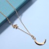 Yheakne Boho Moon Star Necklace Choker Gold Crescent Moon Pendant