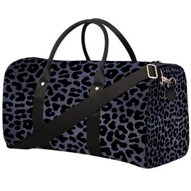 Leopard Print Skin Galaxy Travel Duffle Bag Sports Gym Bags for Women Men Weekender Overnight Bags Waterproof Carry On Tote Bag Workout Bag for Dance Swimming Yoga Hospital