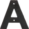 Metal Letter A - Black Cast Iron 5 Inch Large