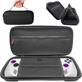 T Tersely Carrying Case Portable Hard Shell Carry Bag for ROG Ally Gaming Handheld, Protective Hard Portable Travel Case Cover Shell Pouch with Pockets for Accessories and Games
