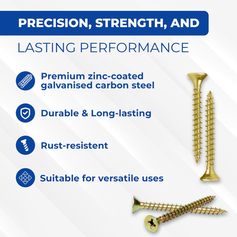 Wood Screws 30mm - Zinc Galvanised 4.0 x 30mm Screws