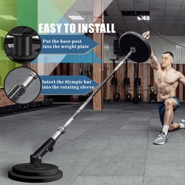 Arazooyi T Bar Row Landmine Attachment for 1" 2" Olympic Barbell Bars, 360° Swivel Landmine Base for Back or Full-Body Workout Home Gym Equipment