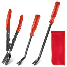 DXUANTING 3 Pcs Auto Clip Pliers Set&Fastener Remover Car Headlight Repair Installation Tool Car Trim Rivet Removal Pry Tool Auto Upholstery Combo Repair Kit Car Door Panel Dashboard