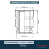 Turmberg3D - Gewindeeinsatz M2.5 (50 Stück) / M2,5x4 Messing Gewindebuchsen/Einschmelzmutter