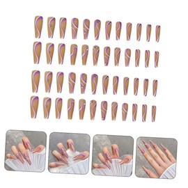 Baluue 192pcs Fake Nails Rhinestones Full Cover Design for Women for Salon and Manicure Multi Options Stylish and White Colors