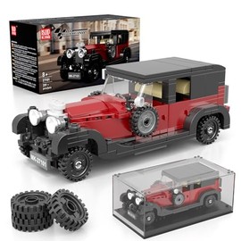 Mould King Vintage Car Building Kits, MOC Racing Car Toys Model, Vehicle Blocks Set Suitable for Boys to Build, House Decoration Gifts for Kids and Adults (319Pcs)