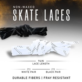 Franklin Sports Sports (200) 42091z 96 Non Waxed Laces, White/Black