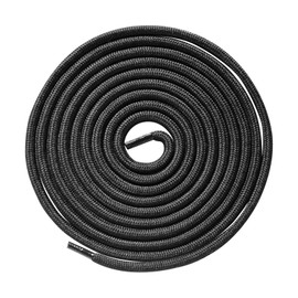 SAWANS Round Boots Shoelace 4mm Diameter Outdoor Work & Hiking Boots Shoe Laces for Sneakers Shoelaces for Trainers Hunting (Black, 51" (130CM) 1Pair)