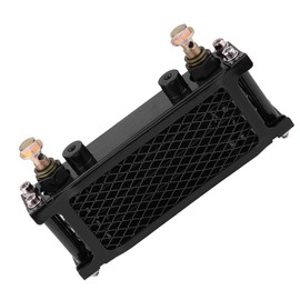 Auttoop Motorcycle Engine Oil Cooler Oil Cooling Radiator System Kit for CB CG 100CC-250CC (65ml-Black) Motorbike Oil Cooler Cooling Radiator Engine Set